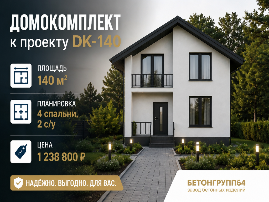 Домокомплект к типовому проекту DK-140